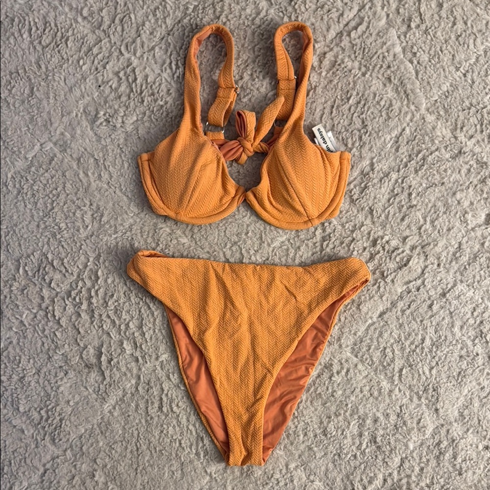 Dippin' Daisy's Orange Bikini Set Classic Swimwear